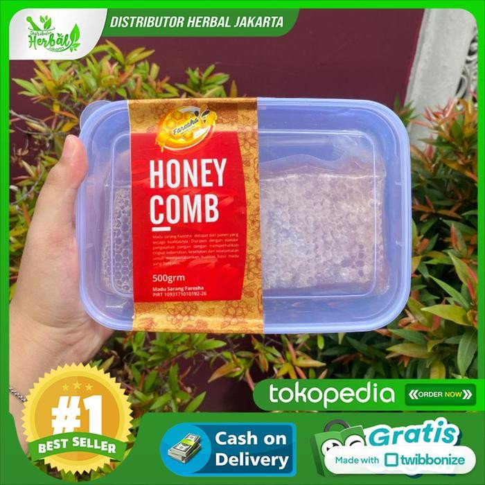 

Madu Murni Sarang Faresha 500gr Honey Comb Madu Asli Healthy Food