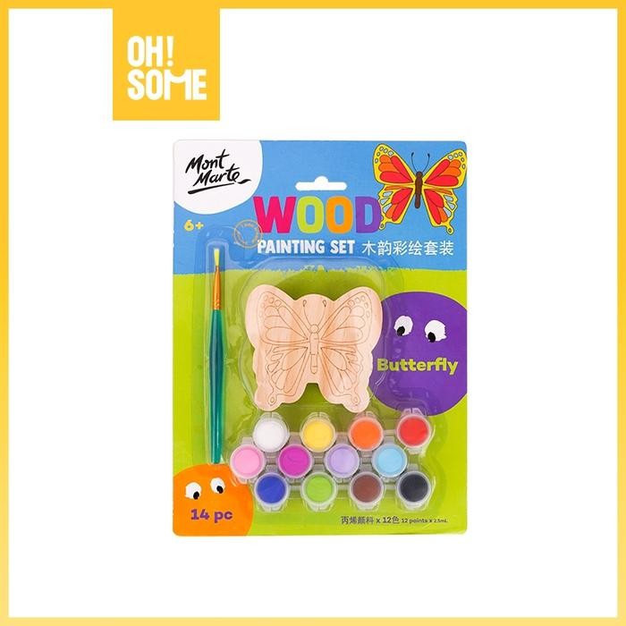 

OHSOME - Mont Marte Wood Painting Set Butterfly Alat Mewarnai Bentuk Kupu Kupu