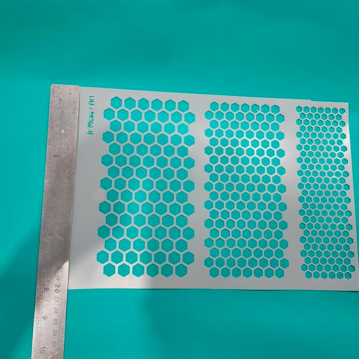 

stencil airbrush hexagonal kombinasi