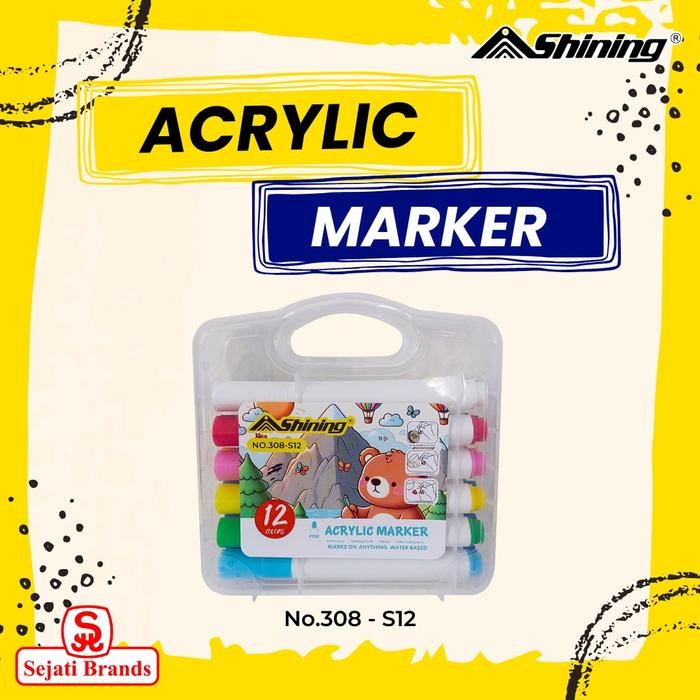 

SHINING Spidol Akrilik 308-S12 Akrilik Marker
