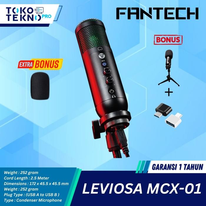 Fantech Leviosa MCX01 Microphone USB For PC GARANSI RESMI - LEVIOSA