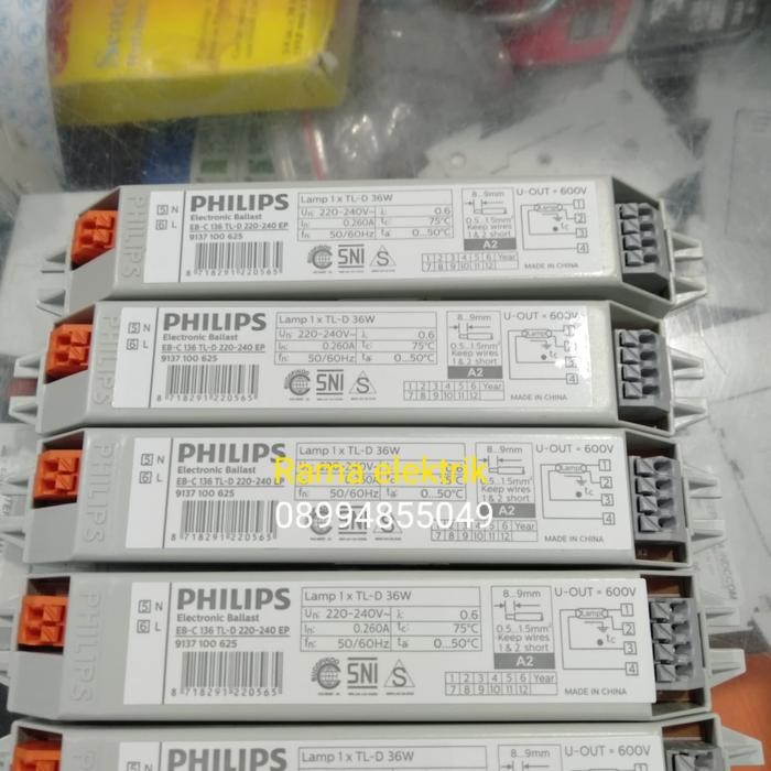 

BALLAST TRAVO ELEKTRONIK LAMPU NEON LAMPU TL EBC 136WAAT 36W PHILIPS