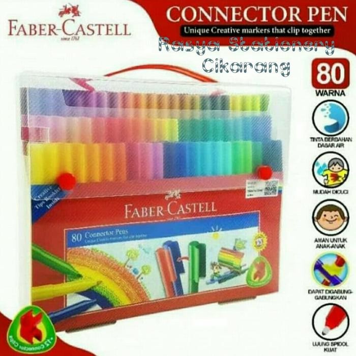 

Connector pen Faber - Castell 80 warna / spidol warna faber - Castell
