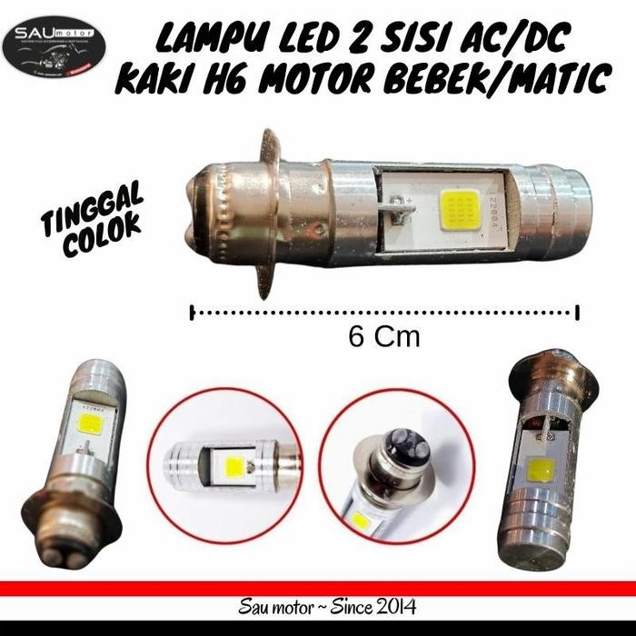 LAMPU LED 2 SISI AC DC LED 2 SISI MOTOR BEBEK BOHLAMP MOTOR METIK LED
