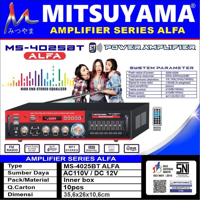 POWER AMPLIFIER SUBWOOFER MITSUYAMA MS-4025BT SERIES ALFA