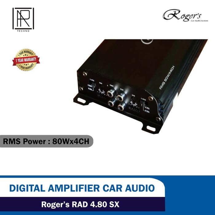 ROGERS AMPLIFIER 4 CHANNEL MOBIL BASS CAR AUDIO POWER BESAR