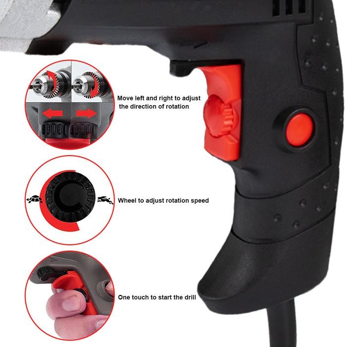 TERBARU JLD MESIN BOR LISTRIK VARIABLE SPEED 10MM / ELECTRIC DRILL 10-4 / MESIN BOR KAYU BOR TANGAN