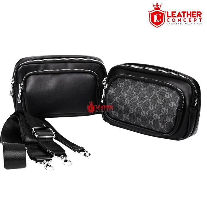 Leather Concept LILOBLACK Tas Selempang Pria Kulit Tas Kulit Cowok Tas Pria Tas Jalan LILO cowok