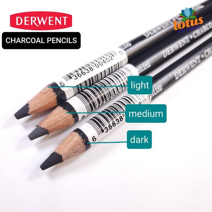 

SARI Derwent Pencils Charcoal (Light-Medium-Dark)