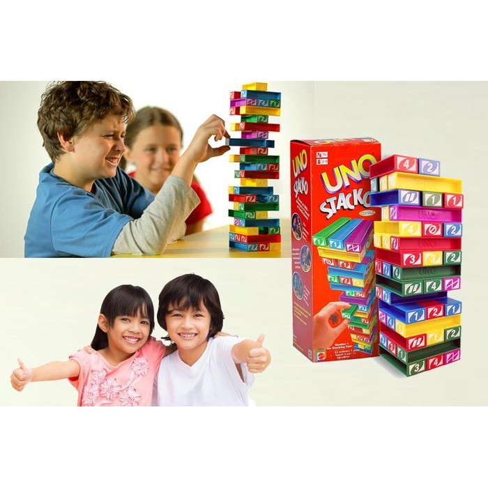 UNO STACKO / BALOK SUSUN DARI PLASTIK
