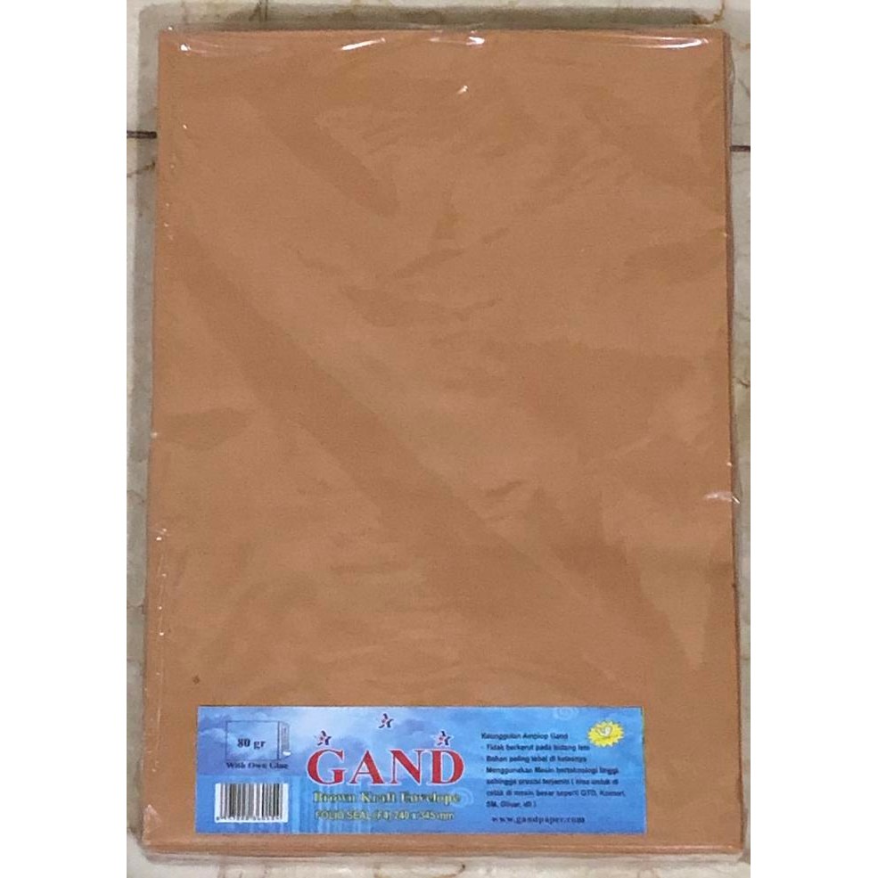 

5WUM Amplop Coklat Seal / Lem Folio (F4) Gand