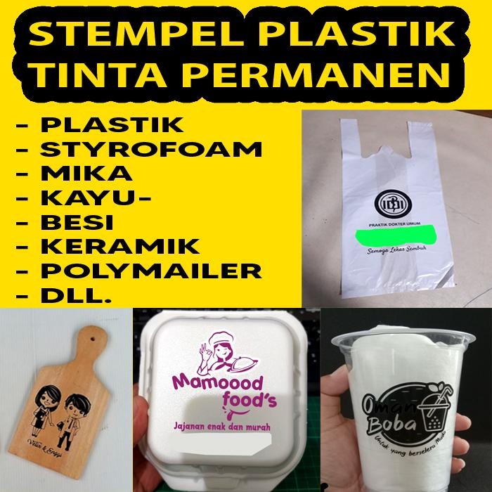 

5WUM Stempel Plastik / Styrofoam / Mika / Kayu / Permanen