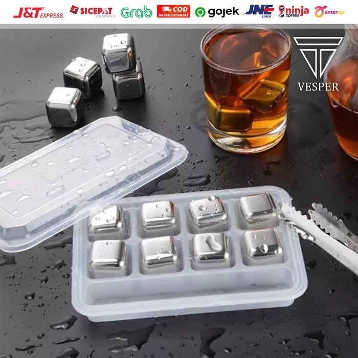 BSKU Stainless Ice Cubes / Whiskey Stone Stainless / Whisky Stone Stainless