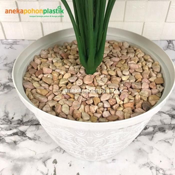 Pohon Hias Daun Monstera Tapak Gajah X18 Artificial Pot Batik Plastik