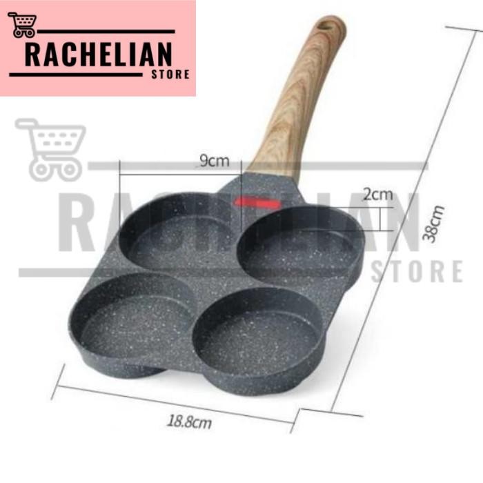 Teflon Sekat 3 Dan Sekat 4 Fry Pan Marble Medical Stone Non Steak