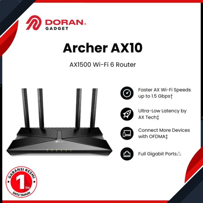 Tp-link Archer AX10 AX1500 WIFI 6 Wireless Router Tplink AX 10 AX 1500
