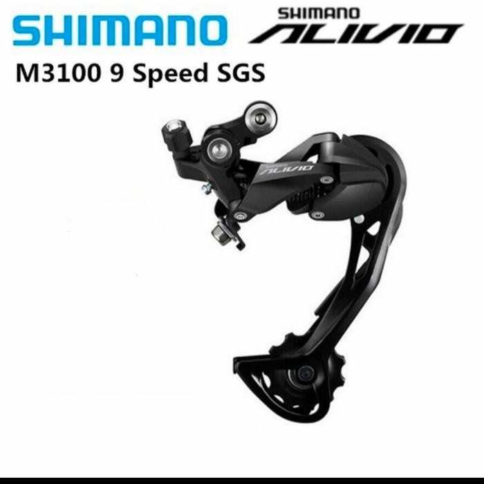 Rear Derailieur Shimano ALIVIO RD-M3100-SGS 9 Speed SGS Long Cage RD Alivio M3100 ORIGINAL Shimano
