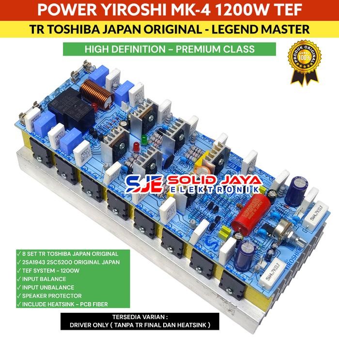 KIT POWER YIROSHI MK4 MK 4 MK-4 1200W PLUS TR TOSHIBA ASLI PLATINUM