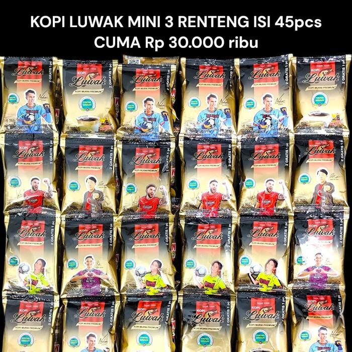

45 pcs kopi luwak mini 6.5g Coffee Robusta Bubuk