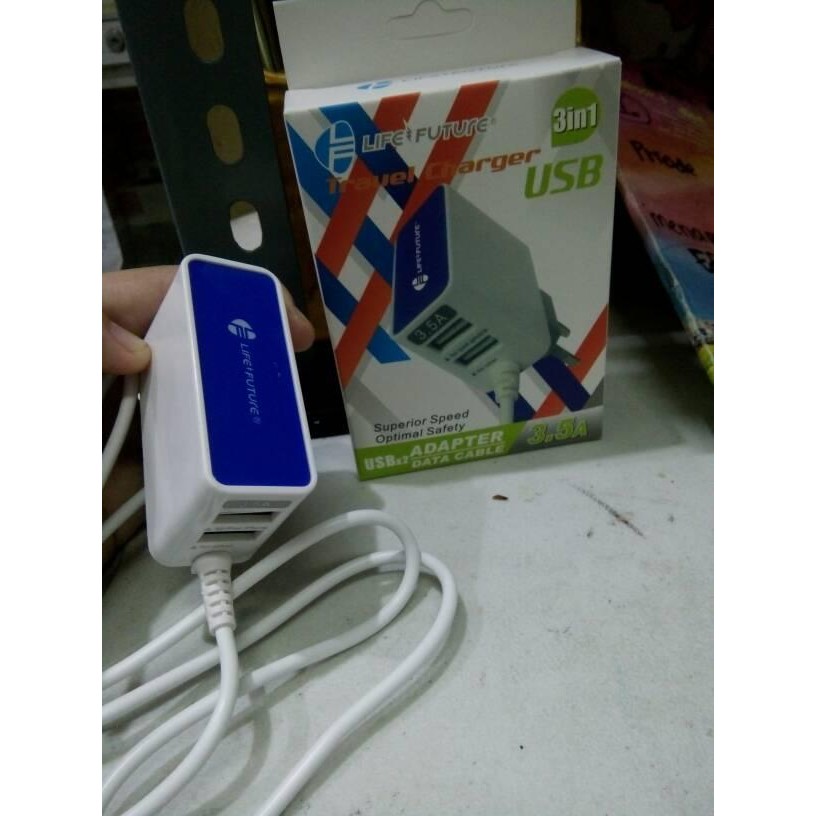 TRAVEL CHARGER USB LIFE FUTURE 3AMPERE