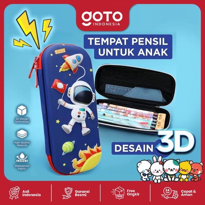 

Goto Jayden Kotak Pensil Anak Tempat Alat Tulis 3D Karakter Timbul