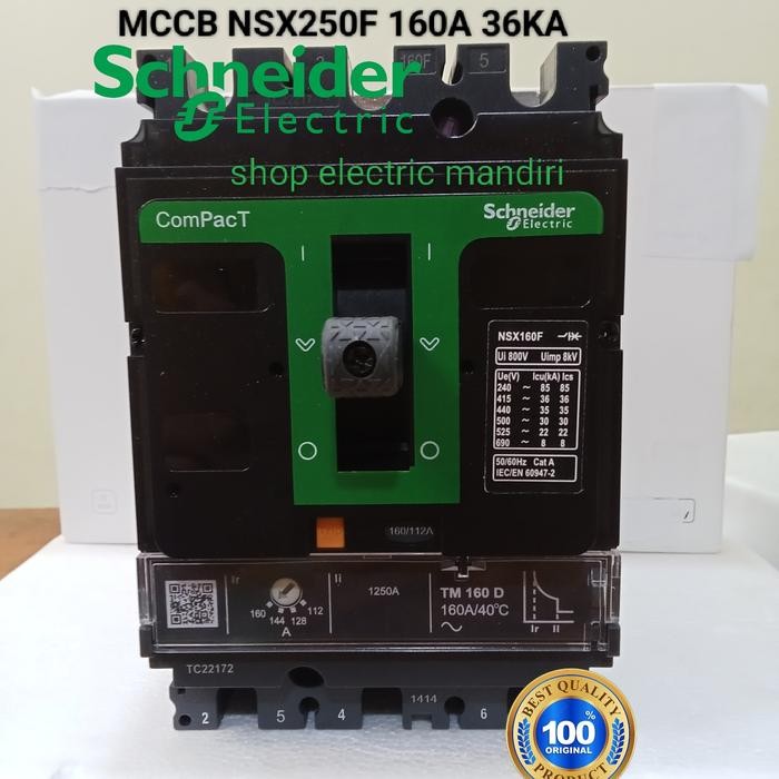 Terbaru Mccb Breaker Nsx 160A 3Phase 36Ka Mccb Nsx250F 160Ampere 3Phase Original Schneider Tm160D