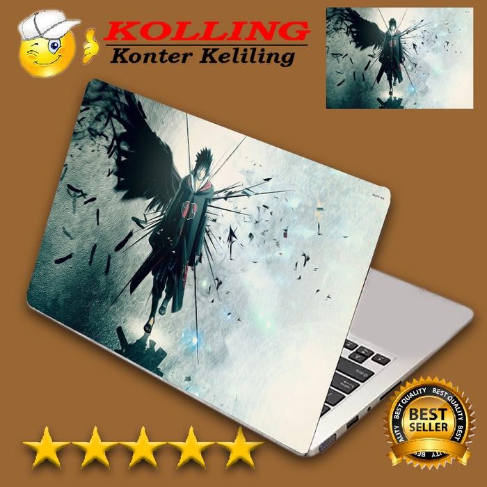 Siap Kirim Garskin Stiker Laptop Anime Sasuke - Decal Laptop Keren