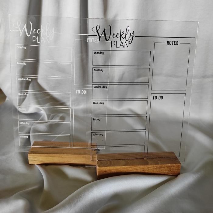 

weekly planner a5 acrylic planner acrylic aesthetic to do list A5
