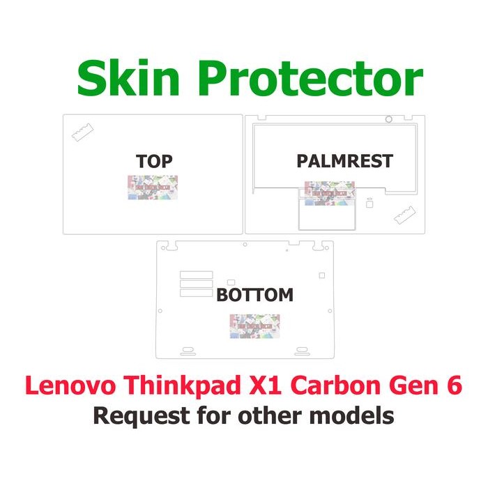 Siap Kirim Lenovo ThinkPad X1 Carbon Gen 6 Skin Guard Garskin Protector Laptop