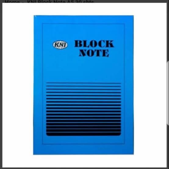 

Buku Block note ( Isi 25 buku )