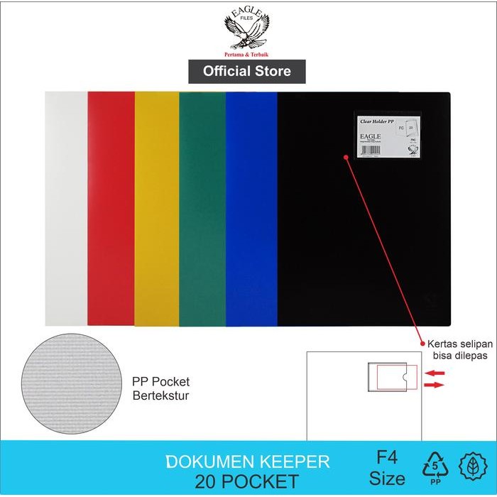 

Document Keeper/Clear Holder 20 Pocket FC E 321