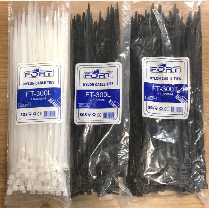 

Kabel Ties Fort CV-300 300mm Cable Tie panjang 30cm 3.6mm 4.8mm 7.6mm