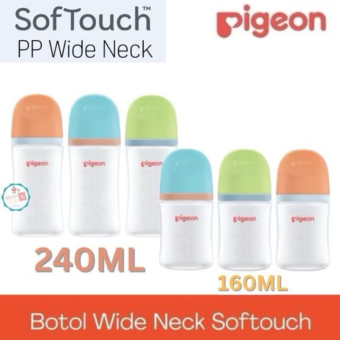 Pigeon Botol Susu Wide Neck 240ml Dot & Botol Susu Bayi - 240ML ORANGE