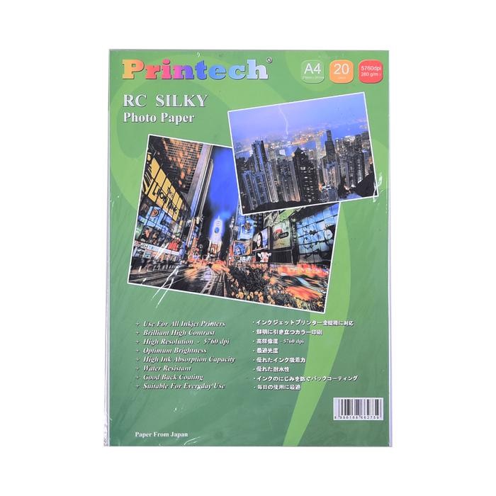 

Kertas Foto / Photo Paper Printech RC Silky Photo Paper A4 260g