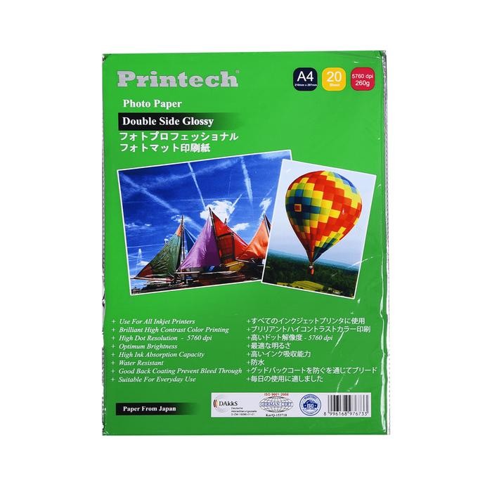 

Kertas Foto / Photo Paper Printech Double Side Glossy A4 260g