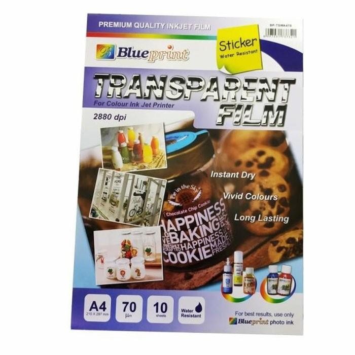 

Blueprint BP-TSWA470 Transparent Film Sticker A4 70 Mikron Stiker Transparan
