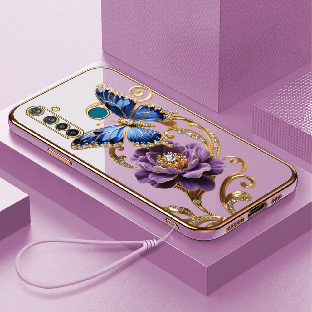 Casing Hp Untuk Realme 5 Pro Lokal Stock Lanyard Gratis Phone Case Softcase Kesing Cassing Soft Sofc