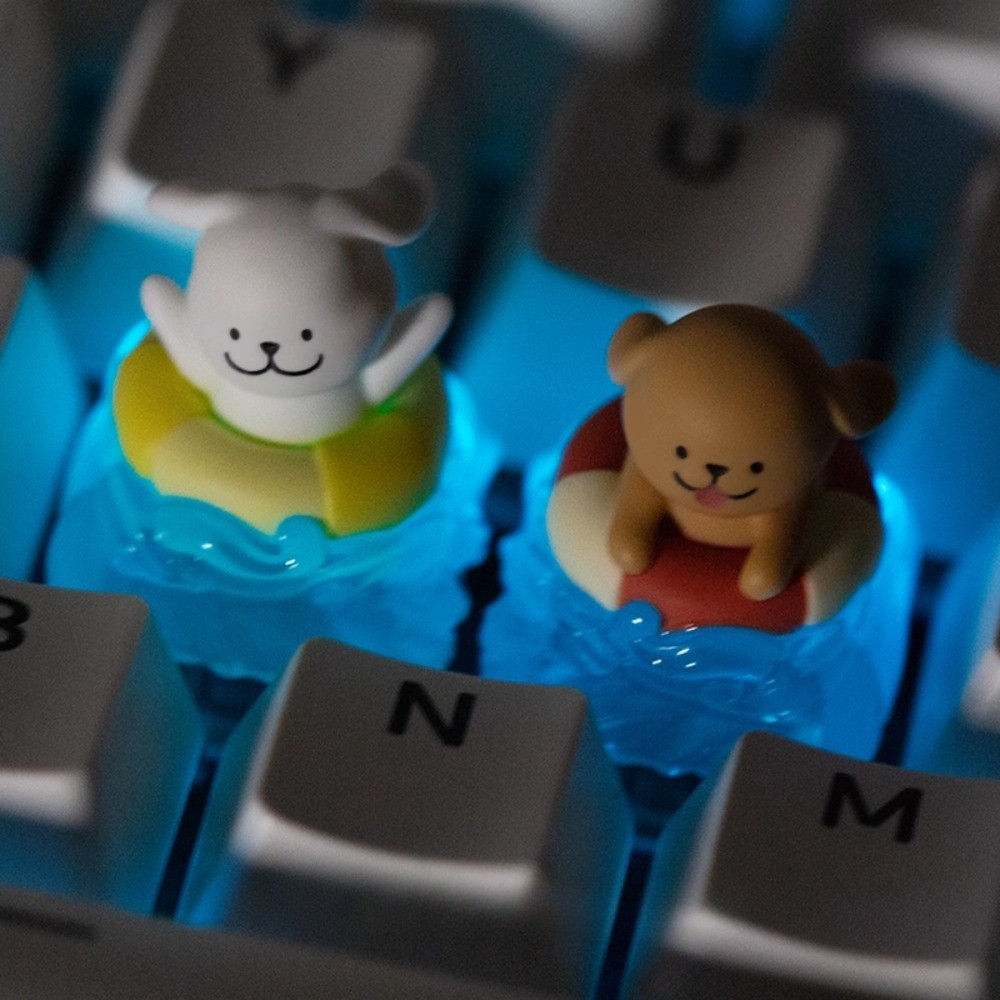 Cute Puppy Artisan Keycap Custom Resin Point Keyboard Cap Original Cute Anime KeyCap for Mechanical
