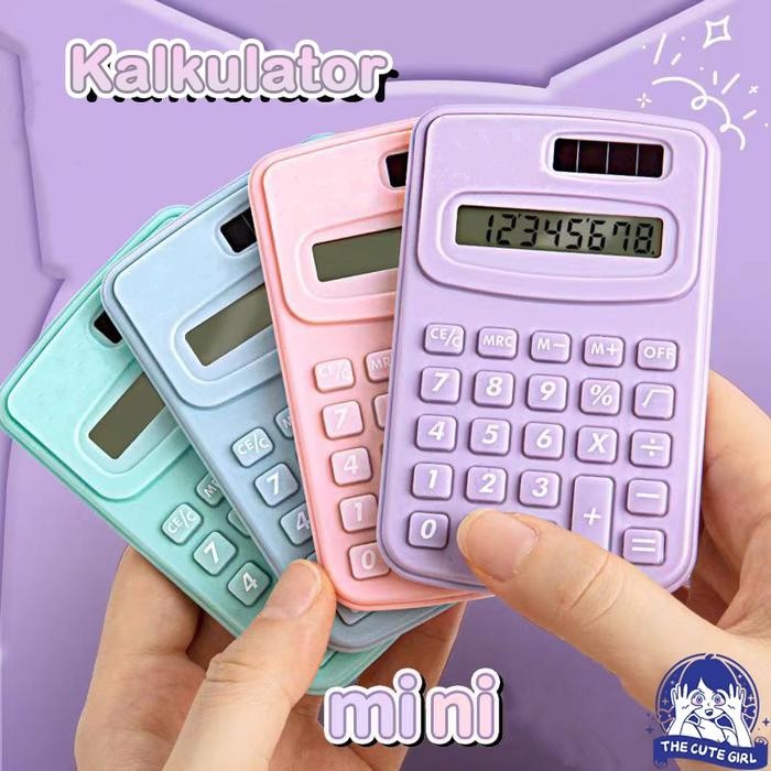 

CALCULATOR MINI POCKET SIZED 8 DIGIT WARNA LUCU BISA MASUK KANTONG SAK