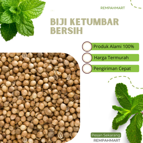 

1kg Biji Ketumbar Putih Bersih / Bumbu Pelengkap Masakan Ketumbar Utuh Rempahmart