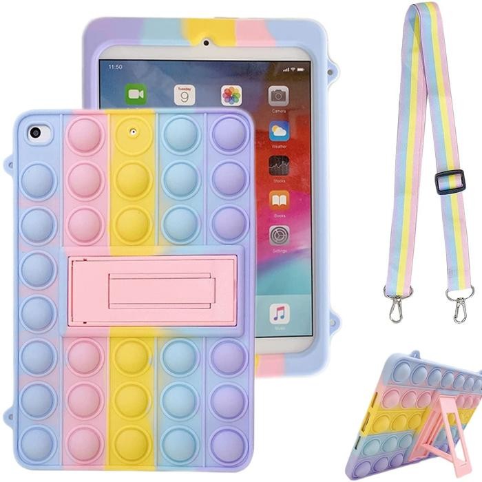 IPAD 5 6 A1822 A1823 A1893 A1954 KID RAINBOW BUBBLE SOFTCASE CASE ANAK