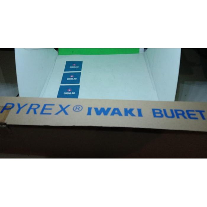 BURET 10ML CAPACITY . CLEAR CLASS A. AMBER GRADUATION. IWAKI PYREX