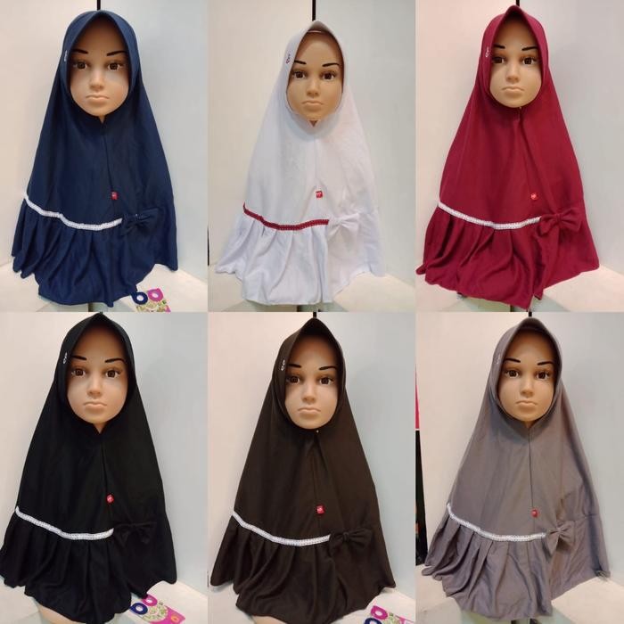 (Allthebest) JILBAB KERUDUNG ANAK SEKOLAH SD 5-8Y BANI BATUTA RABBANI ORI. KADO