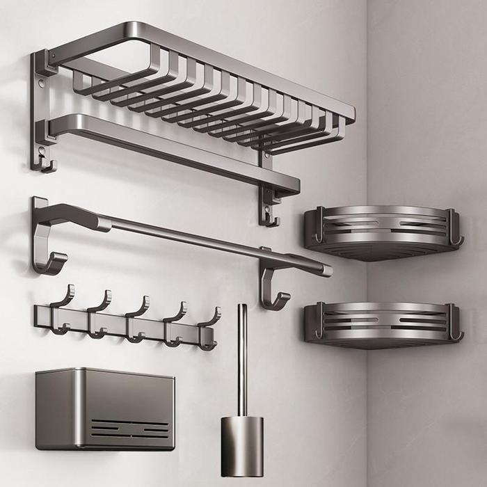 

Baru Rak Kamar Mandi Tempel Serbaguna - Rak Dinding Tempat Handuk & Sabun