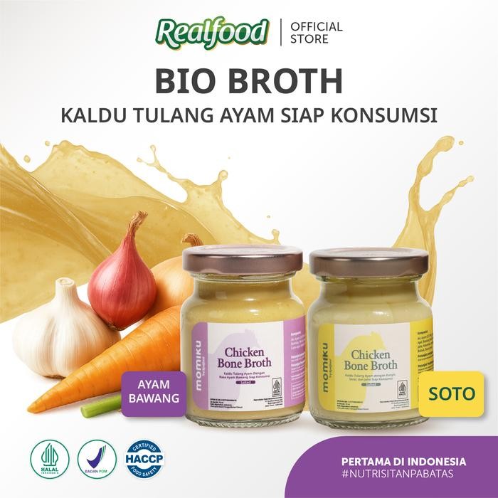 

[NEW LAUNCH] Realfood Momiku Bio Broth I Chicken Bone Broth Salted Rasa Soto dan Ayam Bawang I