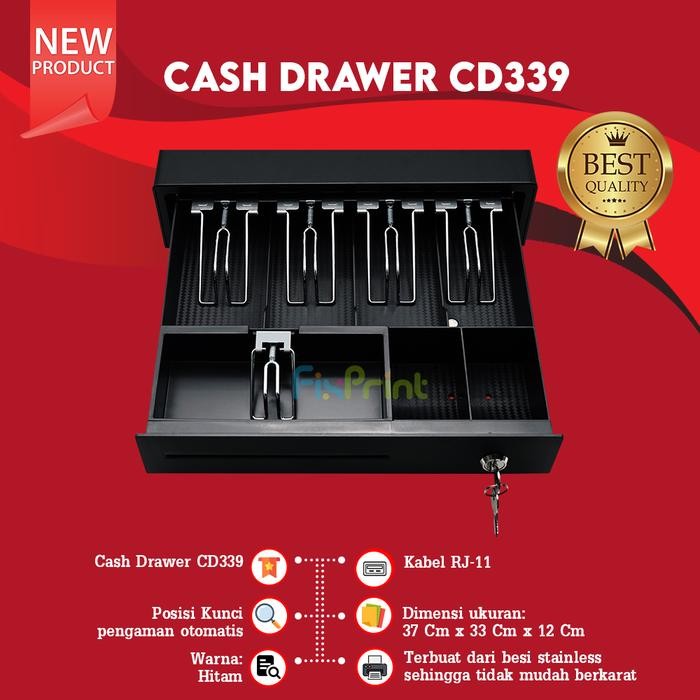 Cash Drawer Iware CD339 CD-339 Laci Uang Kasir CD 339 Mini New