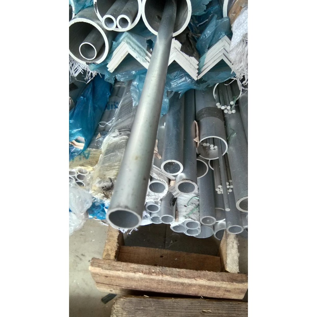 pipa aluminium 19mm (3/4 inchi) tebal 1.5mm x 6meter