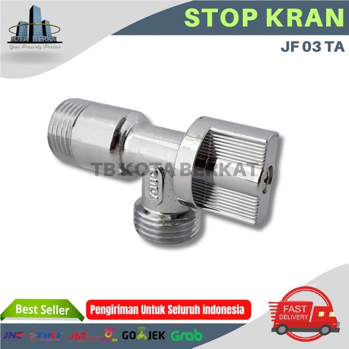 STOP KRAN WC CABANG ONDA 1/2" PUTAR/ KRAN T SHOWER CABANG SATU