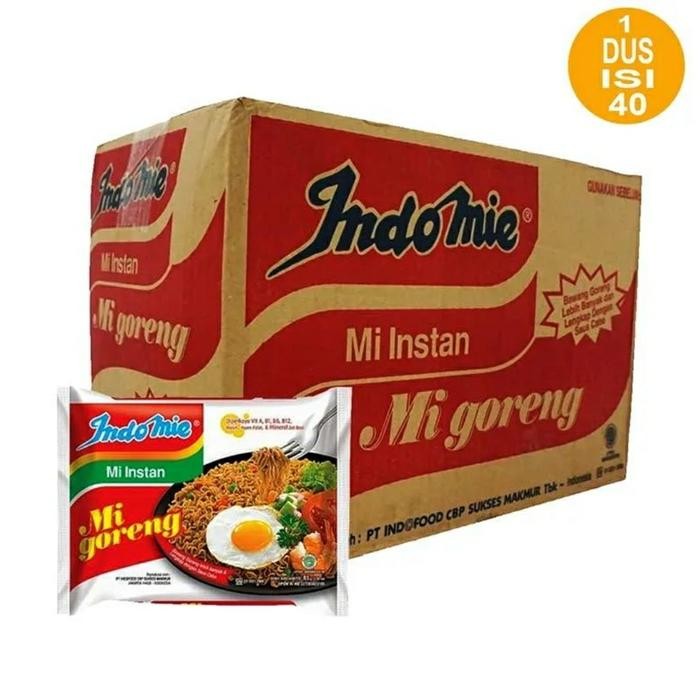 

Indomie mi instan 5 rasa goreng, kari, ayam bawang, soto, rendang 40pc