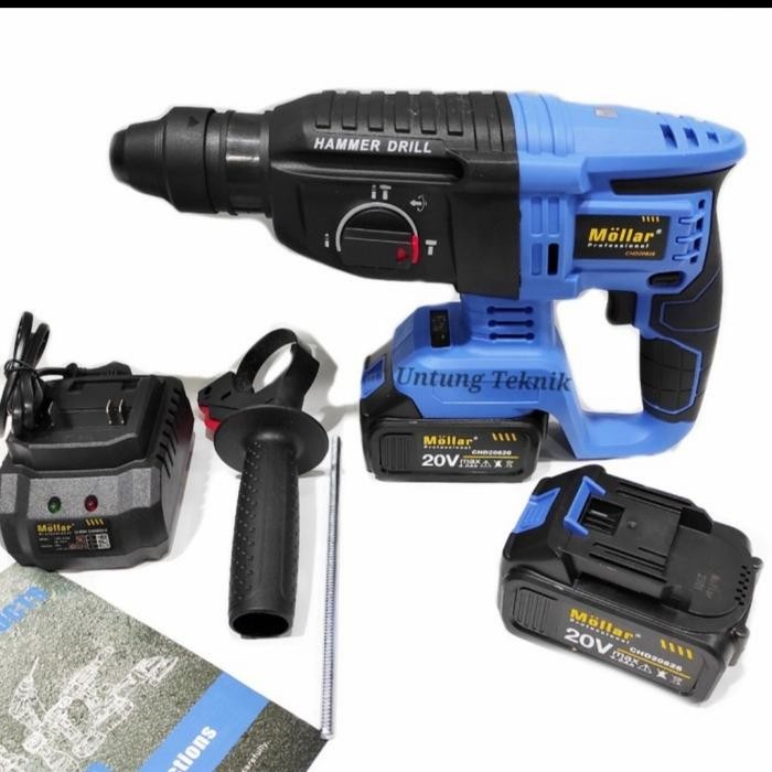 mollar chd20826 rotary hammer drill 20v bor beton bobok chd 20826